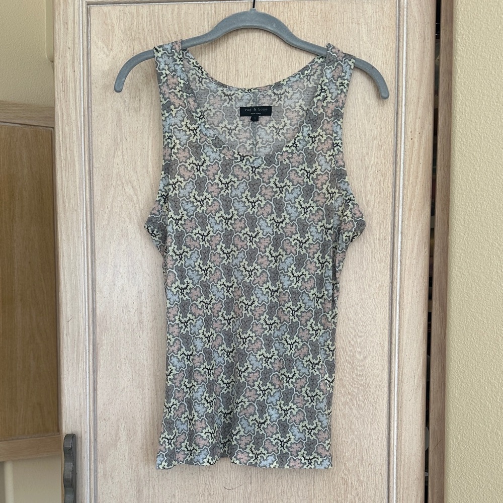 Rag & Bone Patterned Sleeveless Top